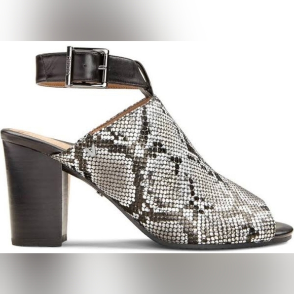 Vionic Kaia Snake Animal print leather stacked heels - Picture 3 of 8